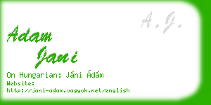 adam jani business card
